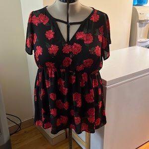 Floral babydoll top